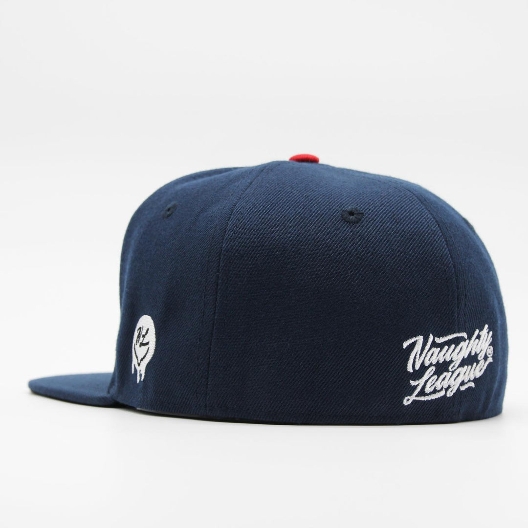 Naughty League Boston Wank Sox Splash Logo fitted navy - Shop-Tetuan