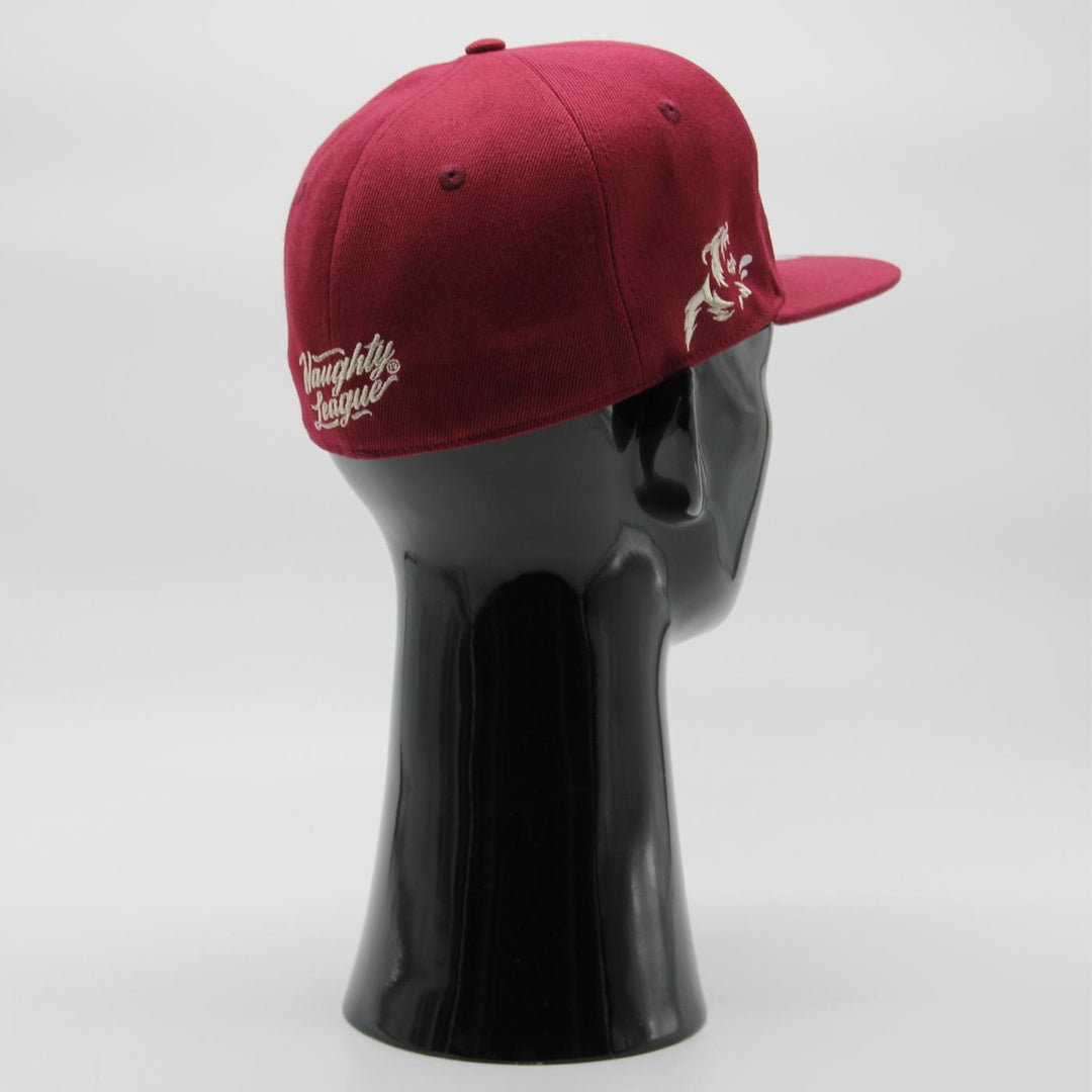 Naughty League Minnesota Masturbears Text Logo fitted burgundy - Shop-Tetuan