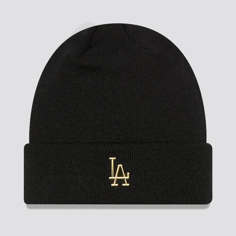 New Era Metallic Badge Cuff beanie LA Dodgers black - Shop-Tetuan