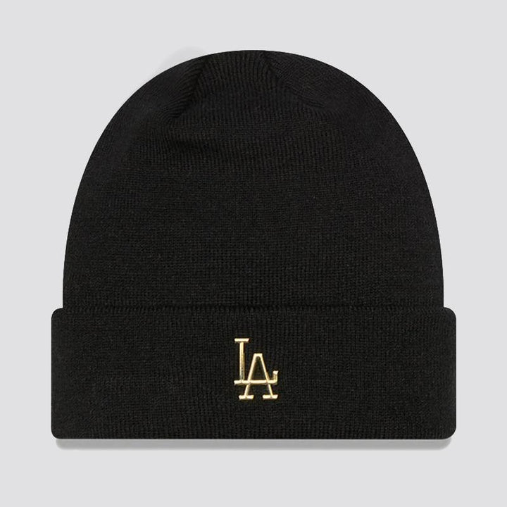 New Era Metallic Badge Cuff beanie LA Dodgers black - Shop-Tetuan