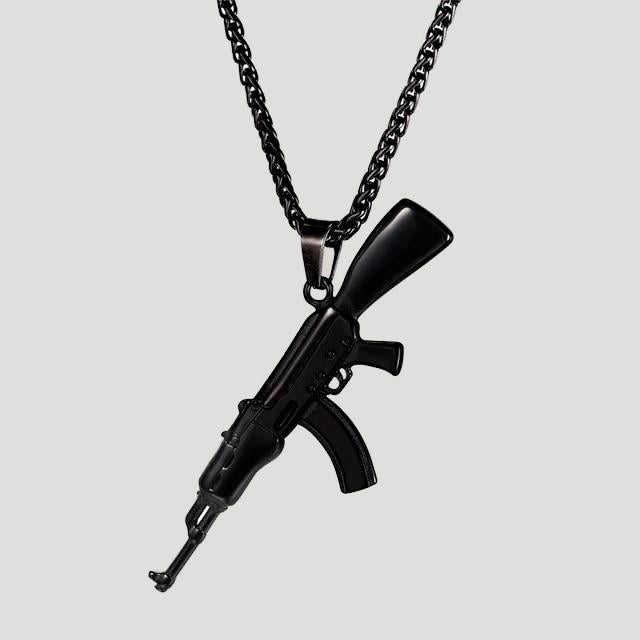 AK-47 Rifle Necklace steel/black - Shop-Tetuan