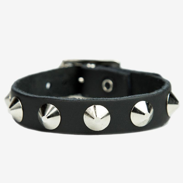 1 Row Conical Stud Leather Wristband - Shop-Tetuan