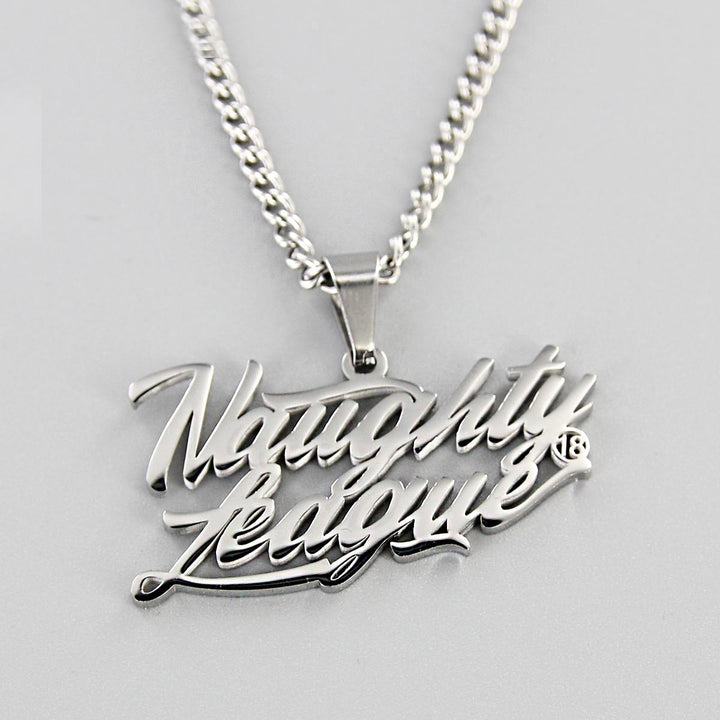 Naughty League Branded Logo Necklace steel - Shop-Tetuan