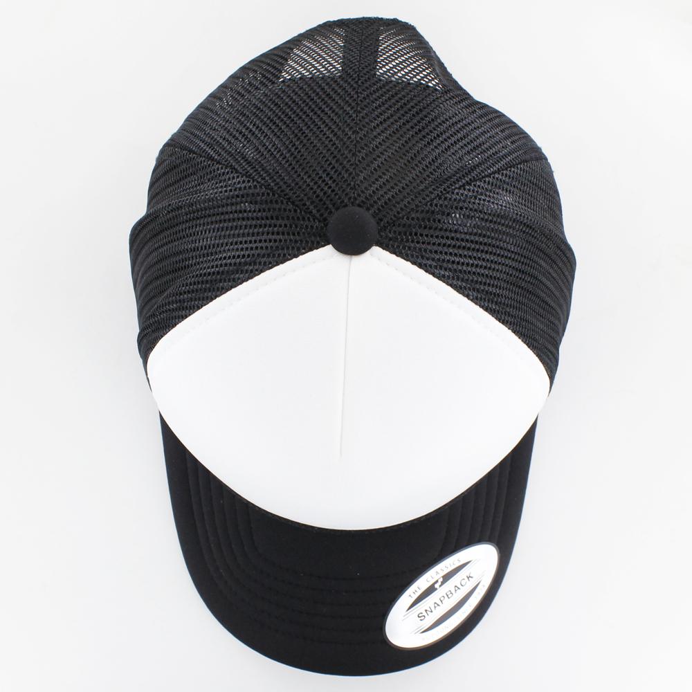 The Classics Yupoong foam trucker cap curved visor blk/wht/blk - Shop-Tetuan