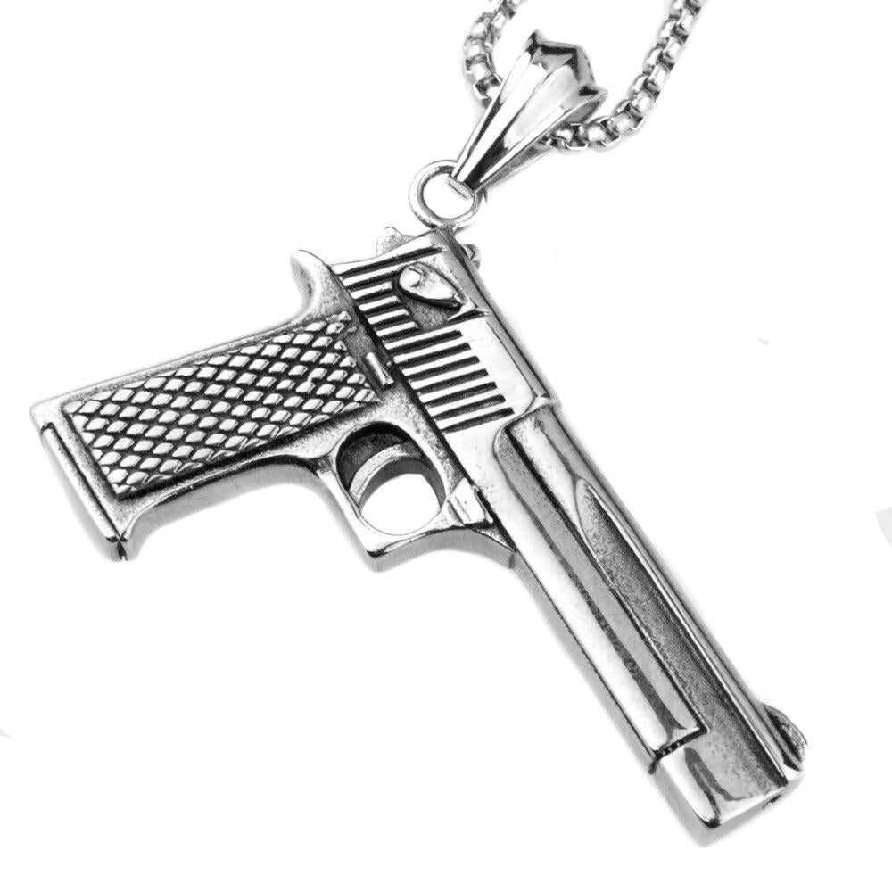 Handgun Necklace steel - Shop-Tetuan