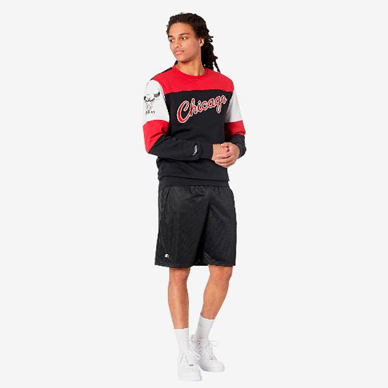 Mitchell & Ness Perfect Season Crew Fleece C Bulls black - Shop-Tetuan