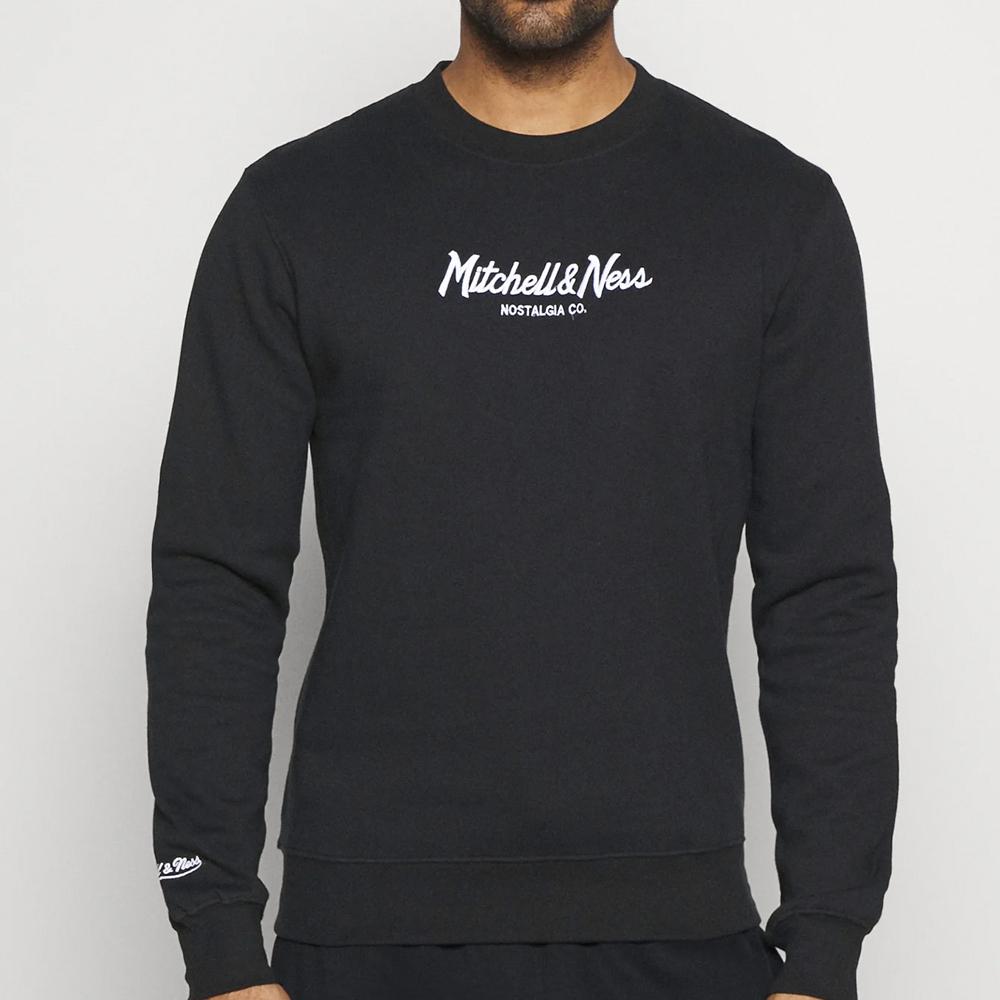 Mitchell & Ness Pinscript Crew Own Brand black - Shop-Tetuan