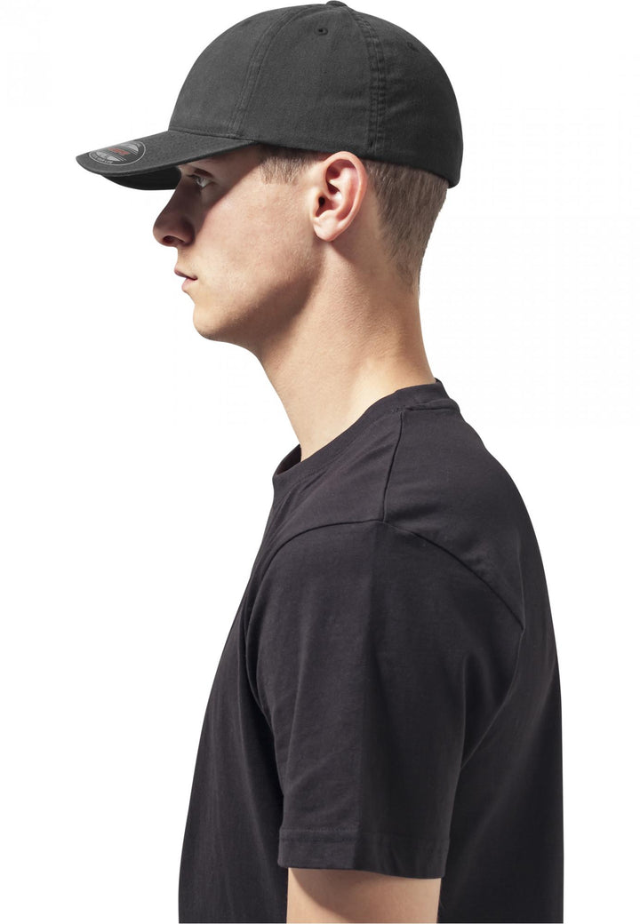 Flexfit Garment Washed cotton cap black - Shop-Tetuan