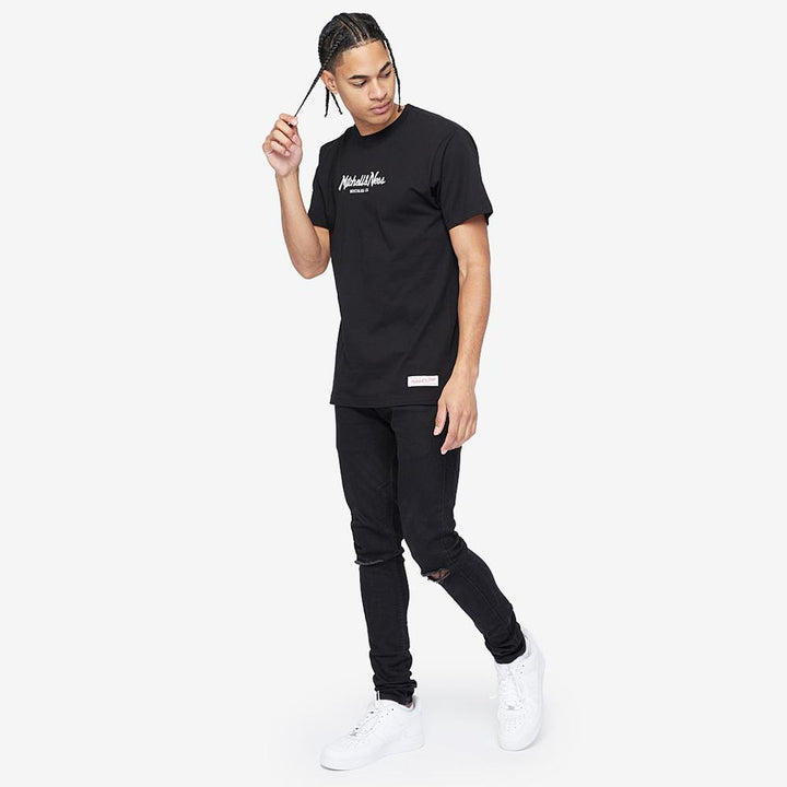 Mitchell & Ness Pinscript  tee black - Shop-Tetuan