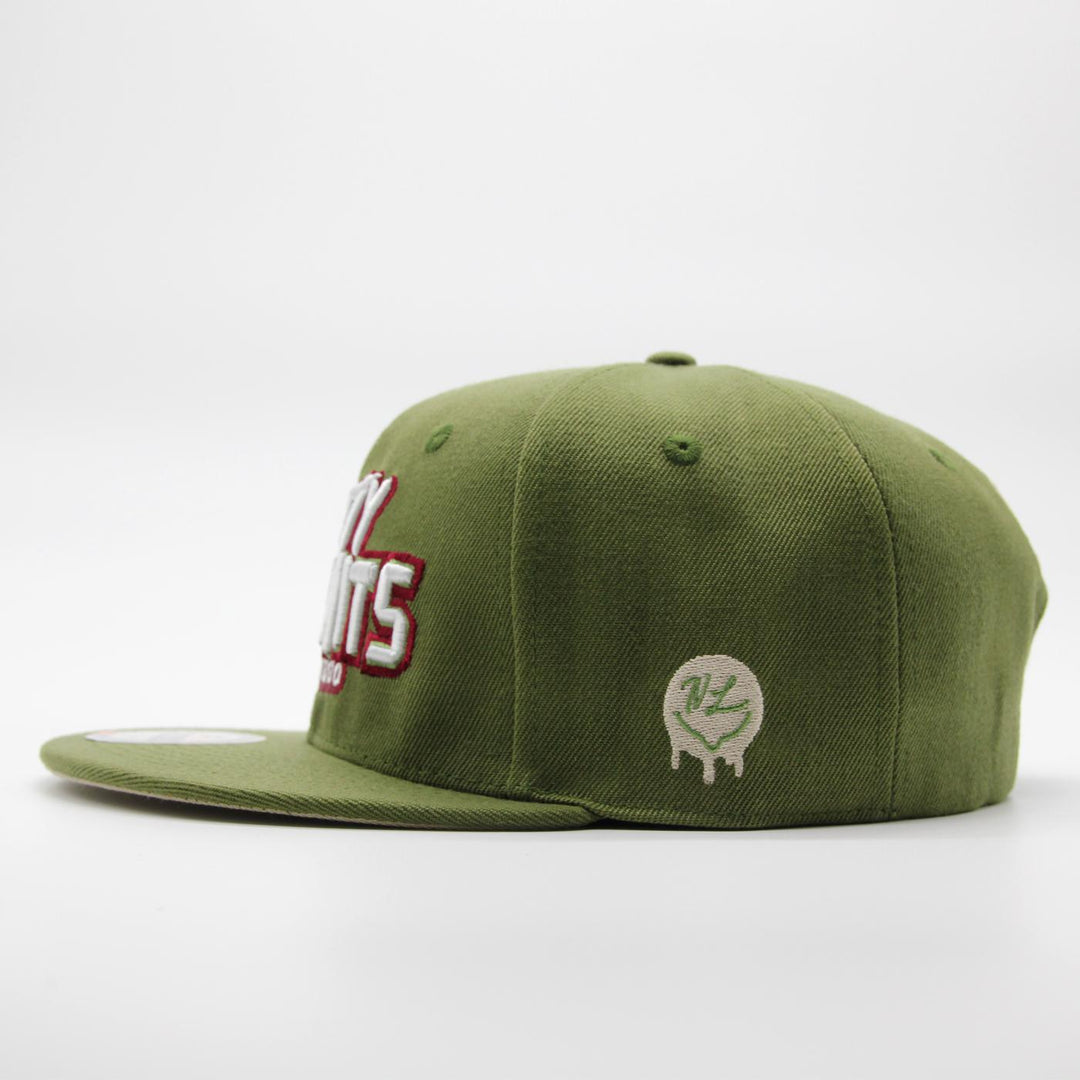 Naughty League San Diego Dirty Kermits Text Logo snapback olive - Shop-Tetuan