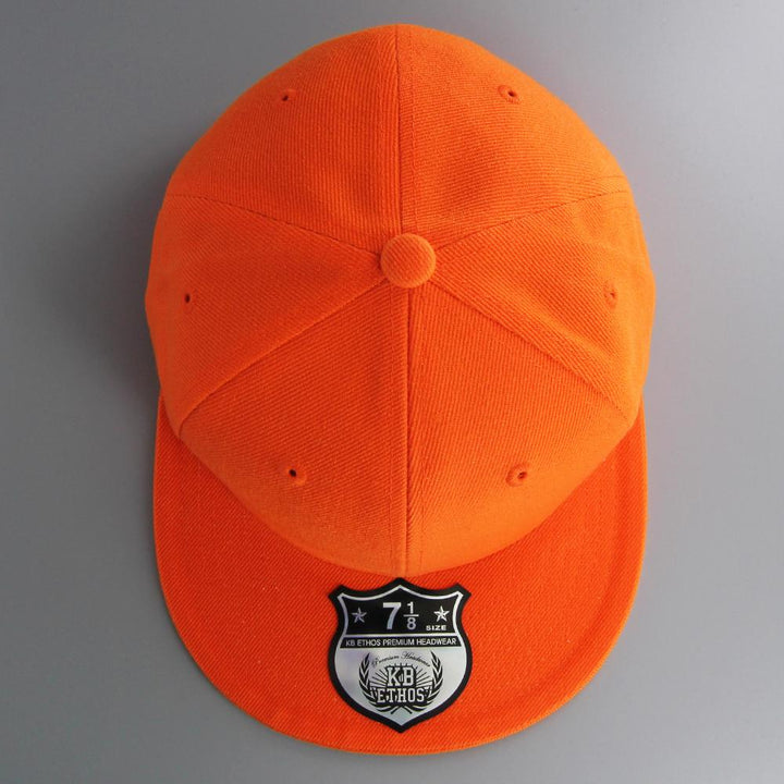 KB Ethos Plain Fitted cap orange - Shop-Tetuan