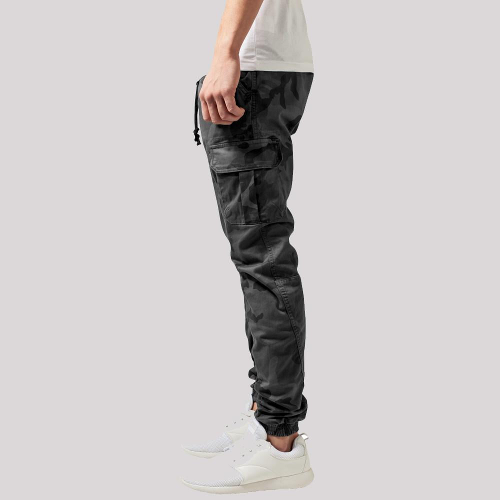 Urban Classics Camo Cargo Jogging Pants grey camo - Shop-Tetuan