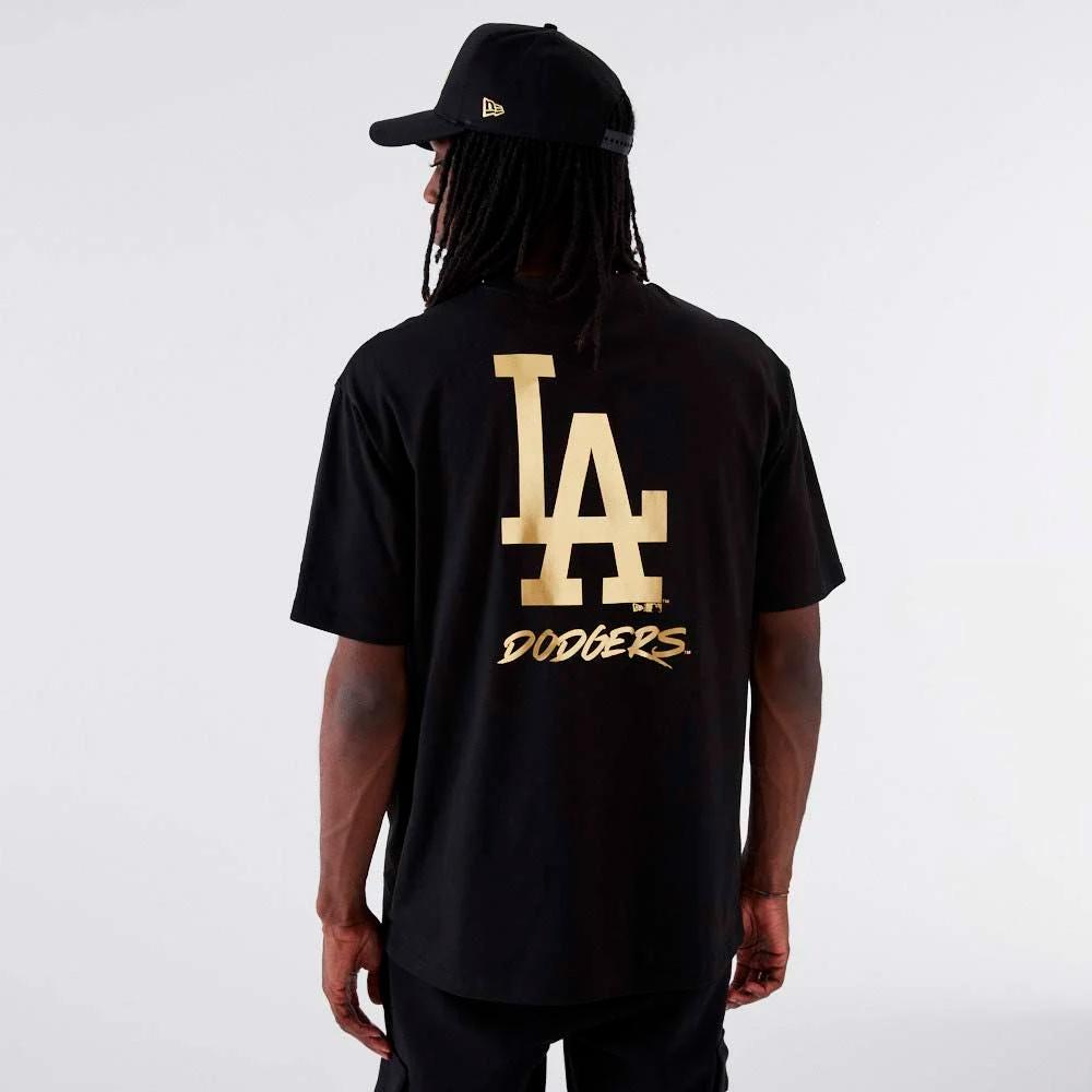 New Era Metallic tee LA Dodgers black/mtg - Shop-Tetuan