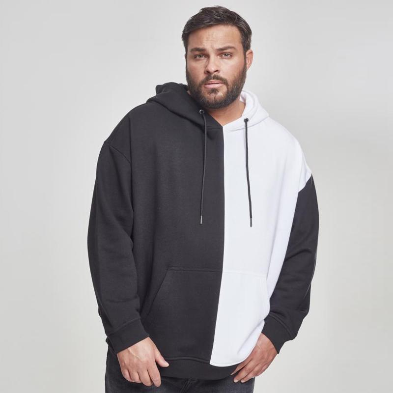 Urban Classics Oversized Harlequin Hoody blk/wht - Shop-Tetuan