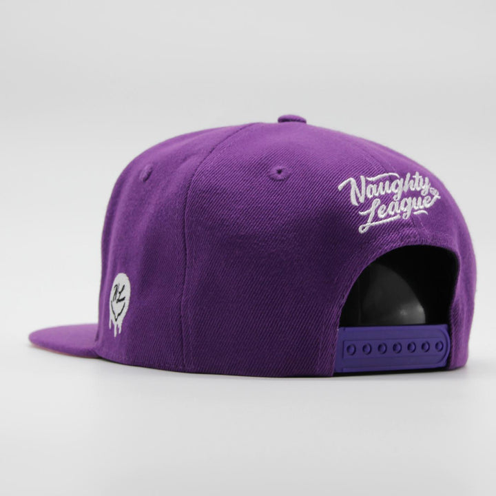 Naughty League Utah Jizz Text Logo snapback purple - Shop-Tetuan