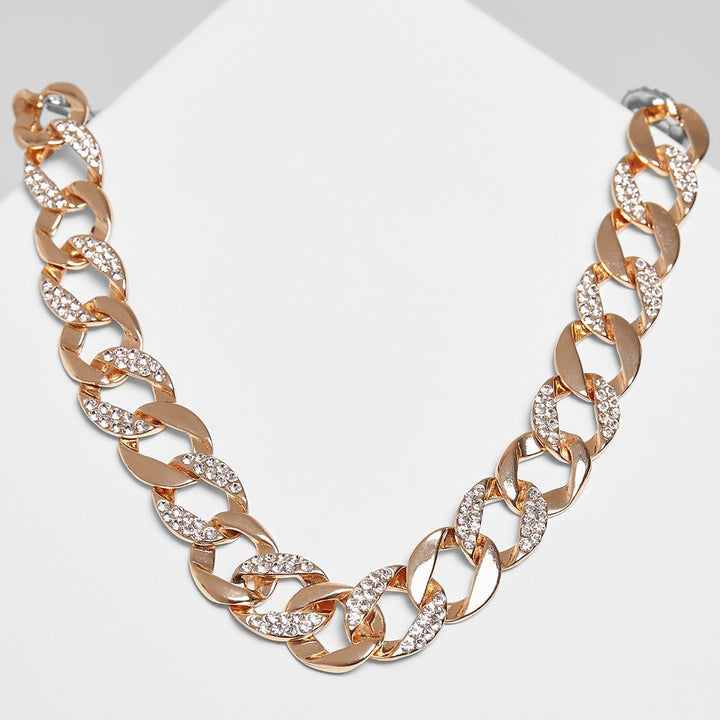 Urban Classics Basic Diamond Necklace And Bracelet set gold - Shop-Tetuan