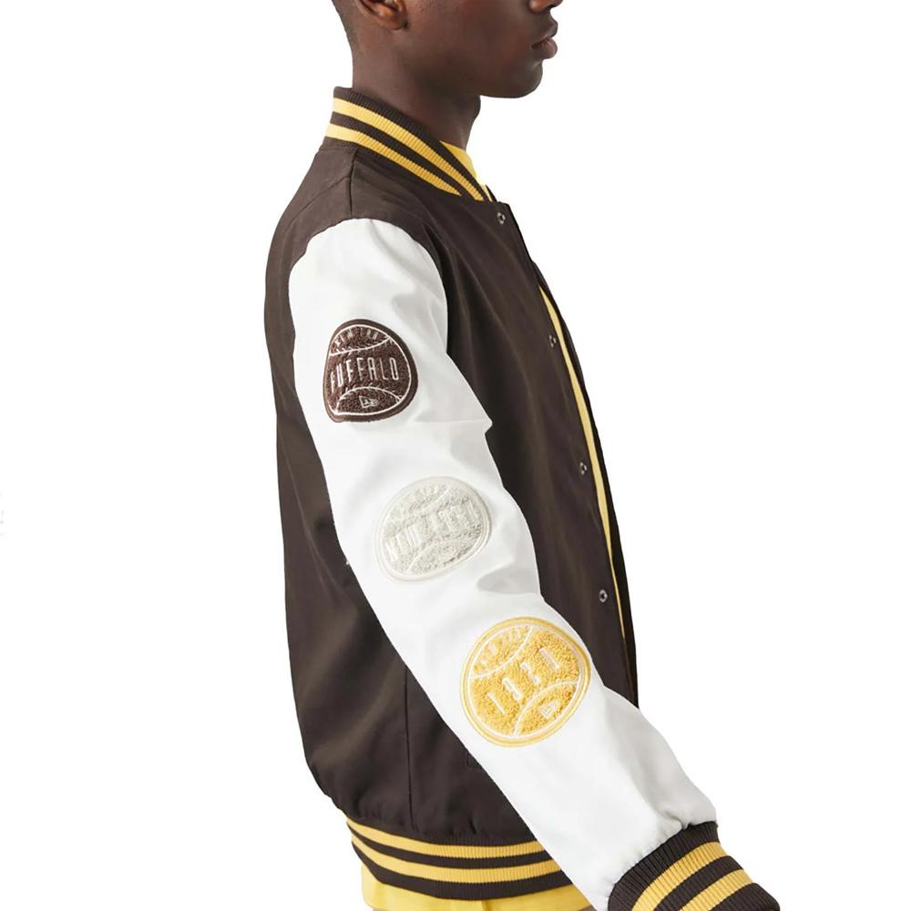 New Era Heritage Varsity jacket brown/off white - Shop-Tetuan