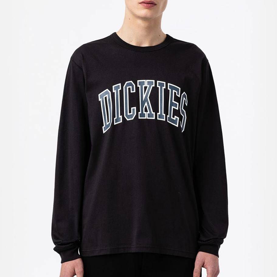 Dickies Aitkin tee l/s black/arfrce bl - Shop-Tetuan