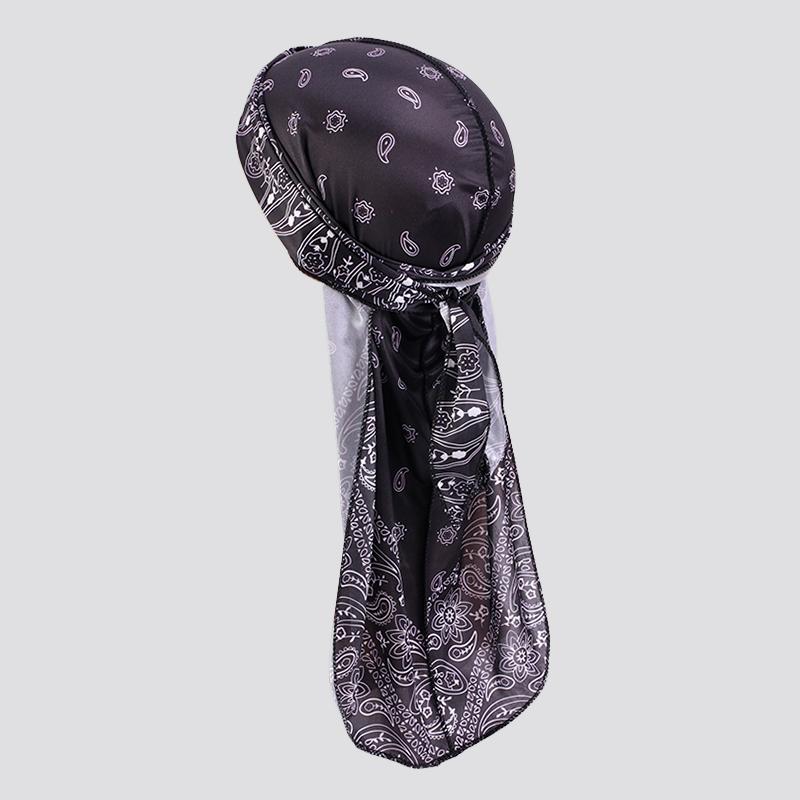 Paisley Silky Satin Du-Rag black - Shop-Tetuan