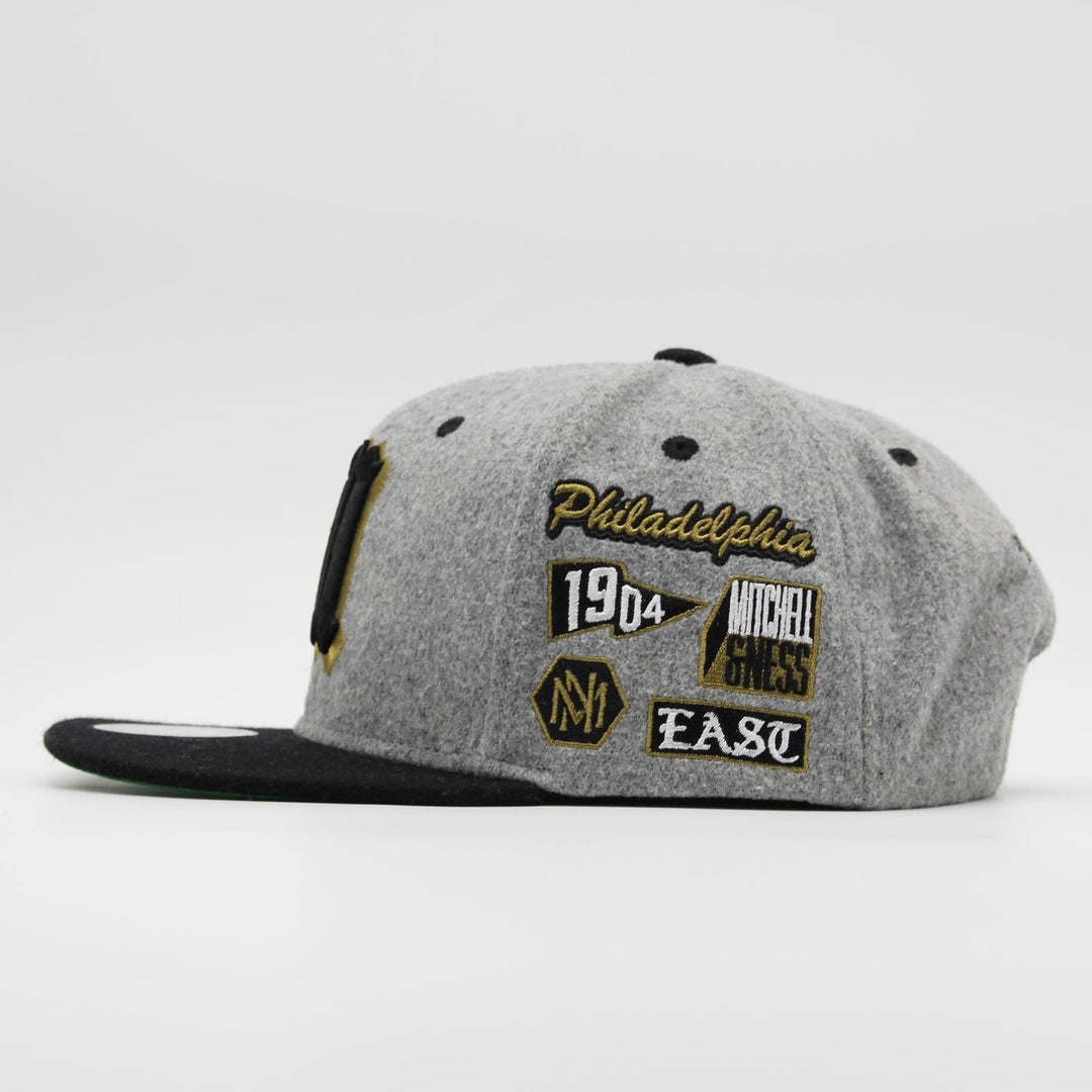 Mitchell & Ness Melton Patch snapback Branded grey - Shop-Tetuan